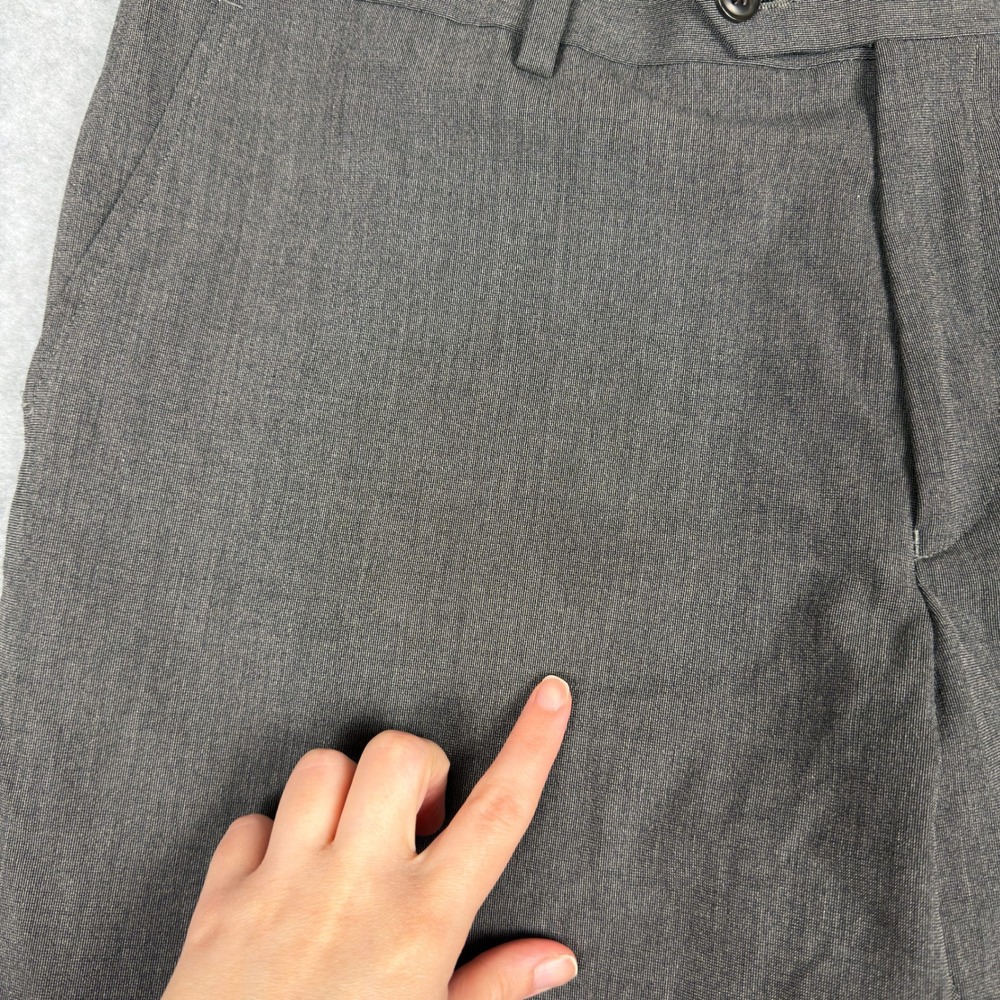 Tommy Hilfiger Mens Dress Pants 38x30 Gray Flat Front Slacks Preppy Office - Picture 2 of 8